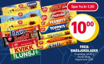 Coop Extra Melkesjokolade sjokoladebar tilbud