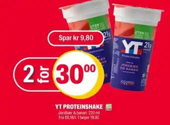 Coop Extra Yt proteinshake jordbær & banan tilbud