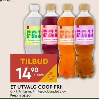 Coop Mega Frii saft tilbud