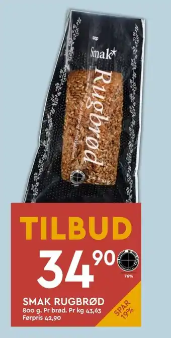 Coop Mega Smak rugbrød, hel tilbud