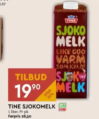 Coop Mega Tine sjokolademelk tilbud