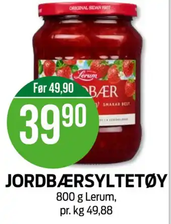 Kiwi Lerum jordbærsyltetøy 800 gr tilbud