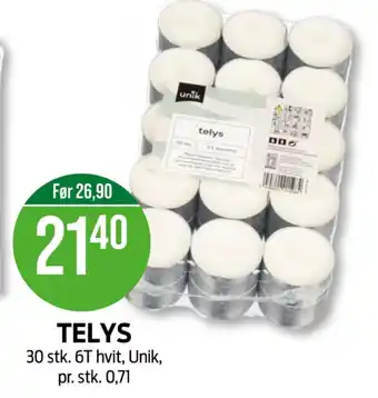 Kiwi Unik telys tilbud