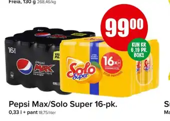 Eurospar Pepsi max brus tilbud