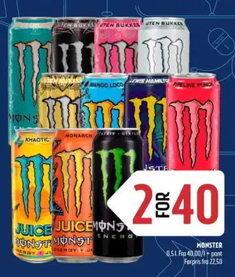 Coop Prix Monster energy energidrikk tilbud