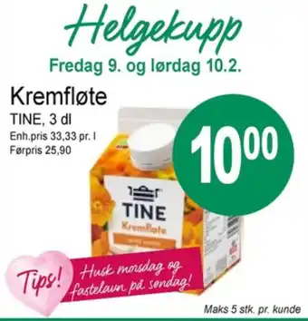 Joker Tine kremfløte tilbud