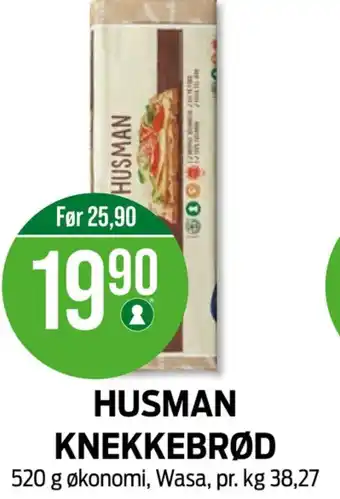 Kiwi Wasa husman knekkebrød tilbud