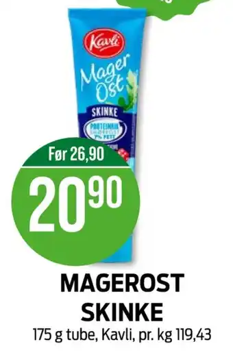 Kiwi Kavli smøreost skinke mager tilbud