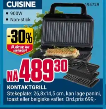 Europris Cuisine bordgrill tilbud