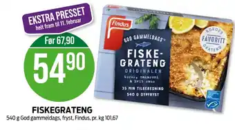 Kiwi Findus fiskeretter tilbud