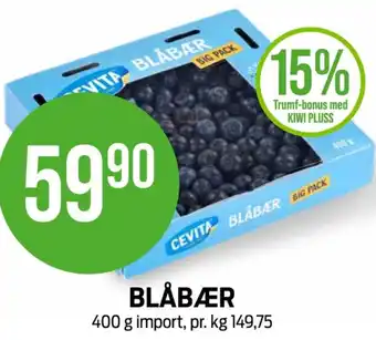 Kiwi Cevita blåbær tilbud