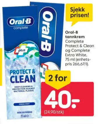 Rusta Oral b tannkrem tilbud