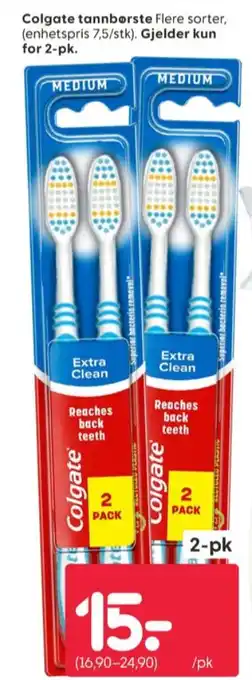 Rusta Colgate tannbørste tilbud