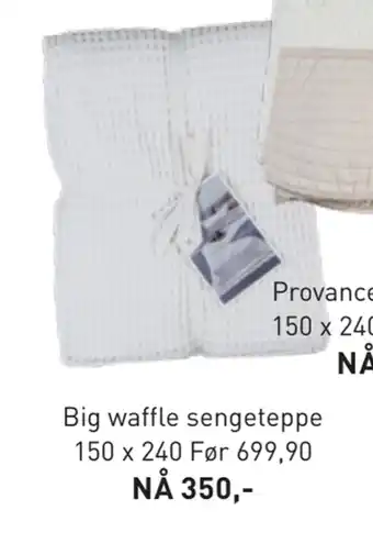 Kid Interiør Big waffle sengeteppe tilbud