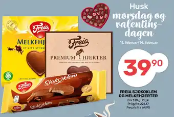 Matkroken FREIA SJOKOKLEM OG MELKEHJERTER tilbud