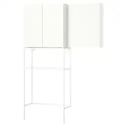 IKEA Enhet Oppbevaringskombinasjon, hvit, 140x32x204 cm tilbud