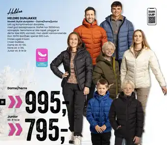 Sport Outlet HELDRE DUNJAKKE tilbud