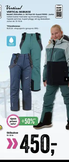 Sport Outlet VERTICAL SKIBUKSE tilbud