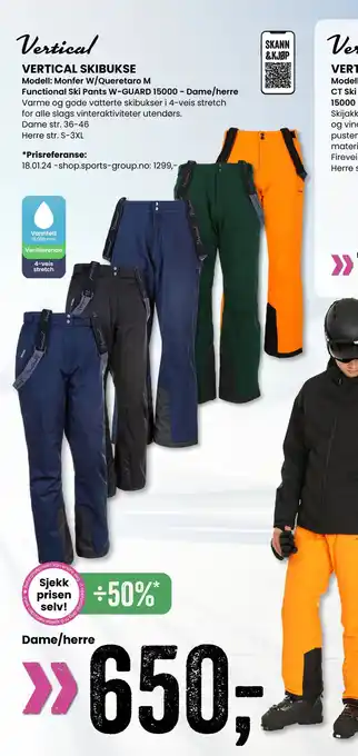 Sport Outlet VERTICAL SKIBUKSE tilbud