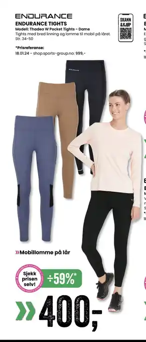 Sport Outlet ENDURANCE TIGHTS tilbud