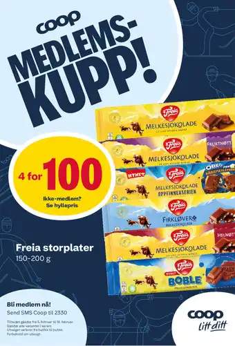Matkroken Freia storplater tilbud