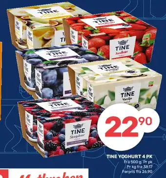 Matkroken TINE YOGHURT 4 PK tilbud