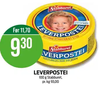 Kiwi LEVERPOSTEI tilbud