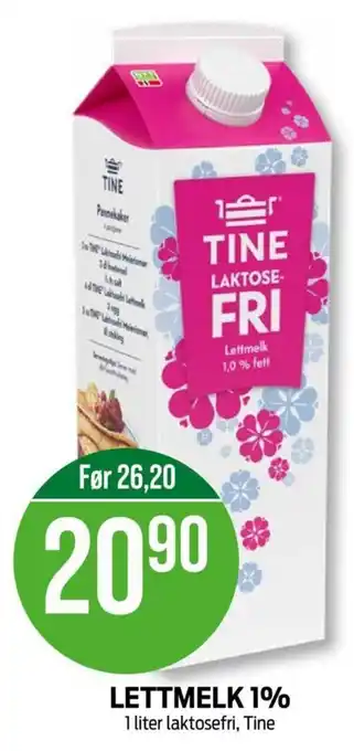 Kiwi LETTMELK 1% tilbud