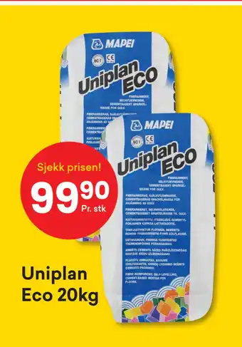 Right Price Tiles Uniplan Eco 20kg tilbud