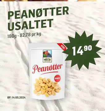 Holdbart PEANØTTER USALTET tilbud