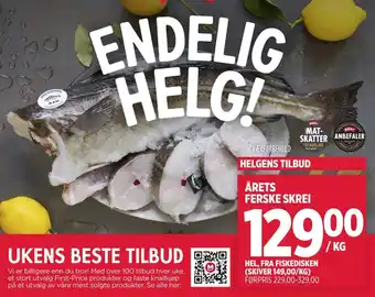 Meny Ukjent skrei tilbud
