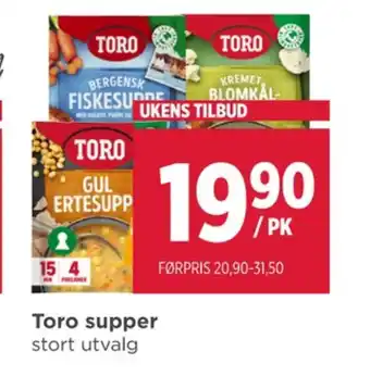 Meny Toro gul ertesuppe tilbud