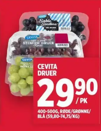 Meny CEVITA DRUER tilbud