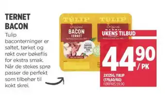 Meny TERNET BACON tilbud