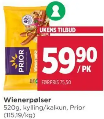Meny Wienerpølser tilbud