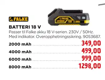 jem & fix BATTERI 18 V tilbud
