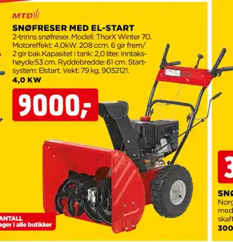 jem & fix SNØFRESER MED EL-START tilbud