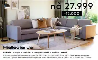 Skeidar Ellinor modulsofa tilbud