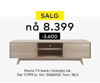 Skeidar Marte TV-benk tilbud