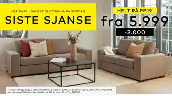 Skeidar Max sofa i Hygge beige tilbud