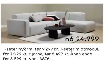 Skeidar Cloud modulsofa tilbud