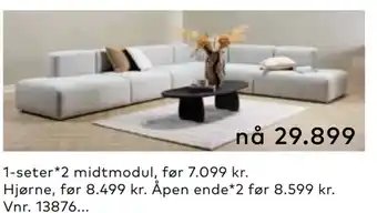 Skeidar Cloud modulsofa tilbud