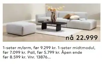 Skeidar Cloud modulsofa tilbud