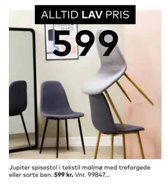 Skeidar Jupiter spisestol tilbud