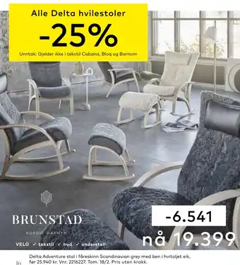 Skeidar Delta Adventure stol tilbud