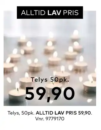 Skeidar Telys 50pk tilbud