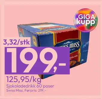 Gigaboks Sjokoladedrikk 60 poser tilbud