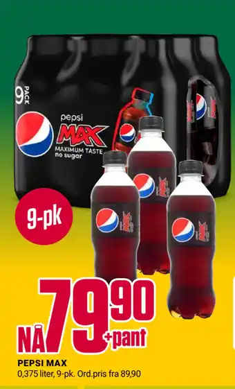 Europris PEPSI MAX tilbud