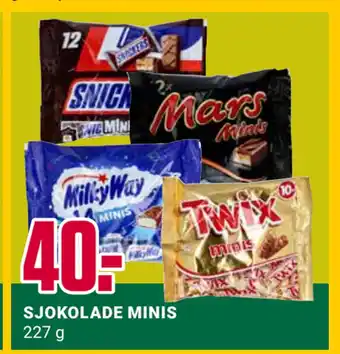 Europris SJOKOLADE MINIS tilbud