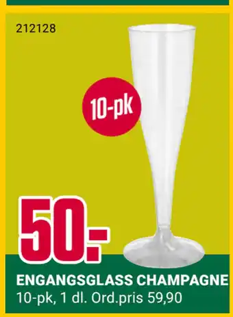 Europris ENGANGSGLASS CHAMPAGNE tilbud